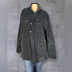 VINTAGE 70s Woodland Corduroy Shirt Jacket